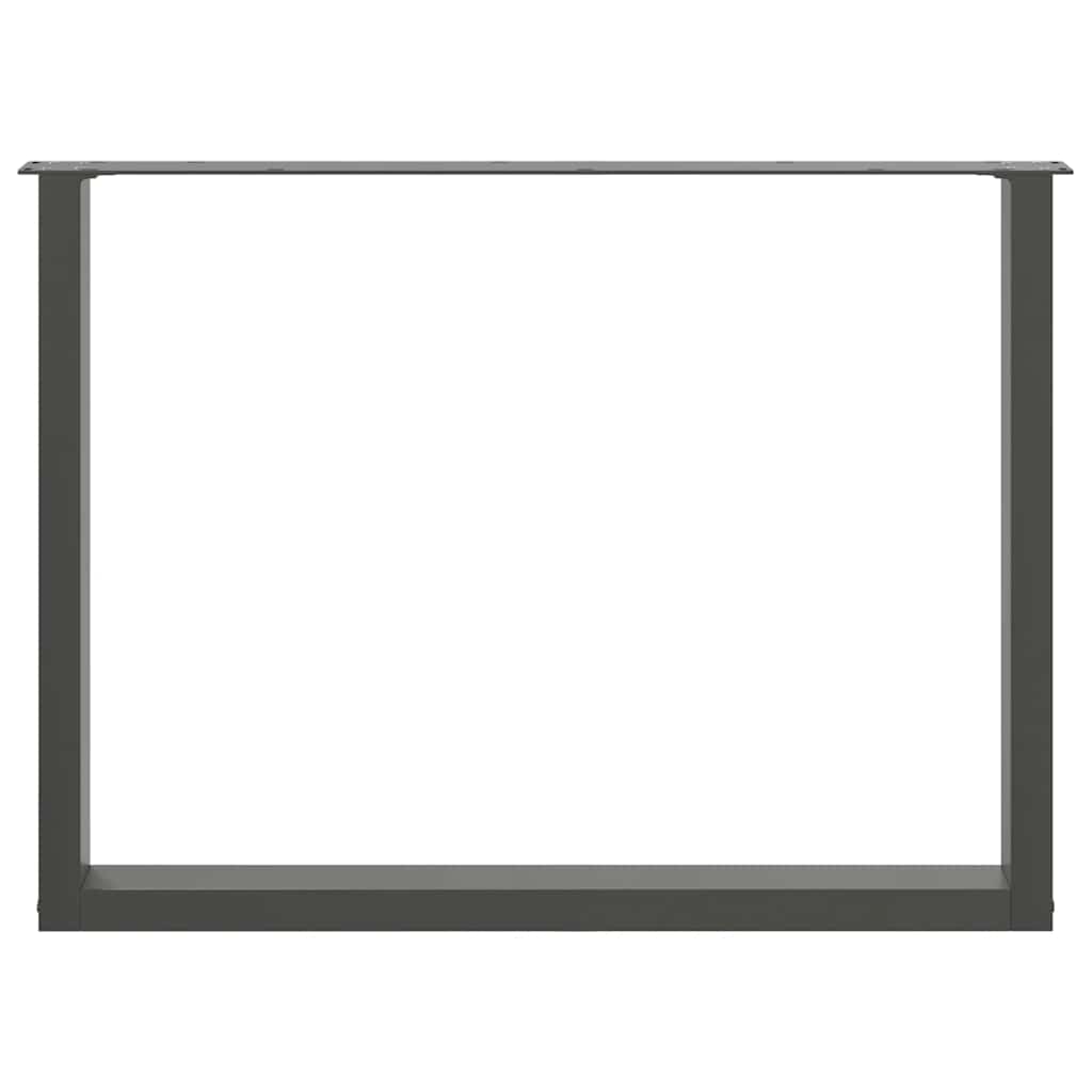 Gambe per tavolo da pranzo forma U 2 pz Antracite 100x(72-73)cm