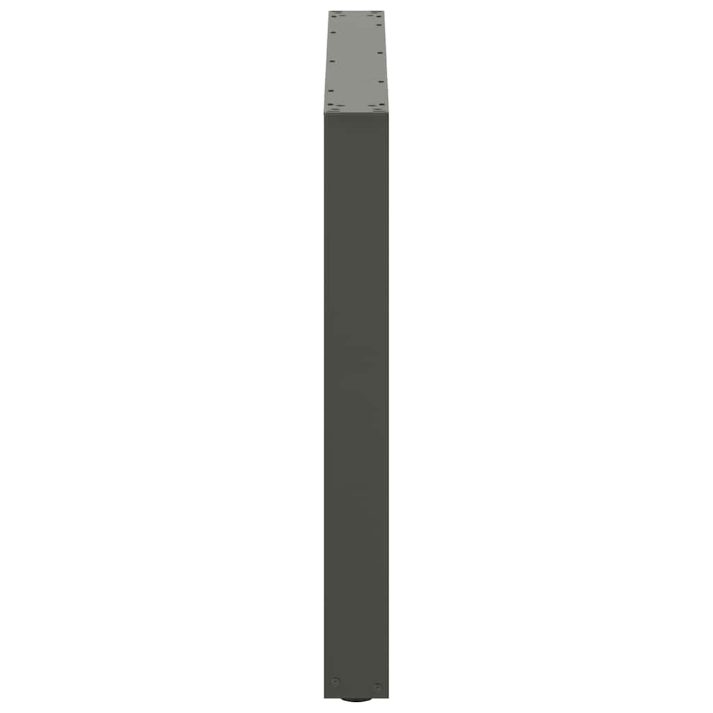 Gambe per tavolo da pranzo forma U 2 pz Antracite 100x(72-73)cm