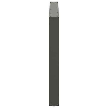 Gambe per tavolo da pranzo forma U 2 pz Antracite 100x(72-73)cm
