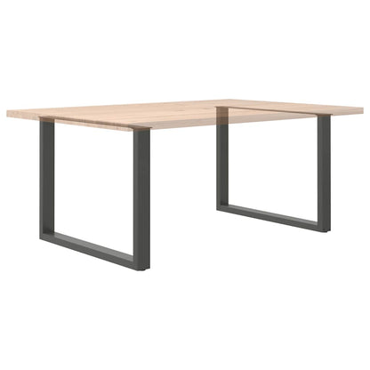 Gambe per tavolo da pranzo forma U 2 pz Antracite 100x(72-73)cm