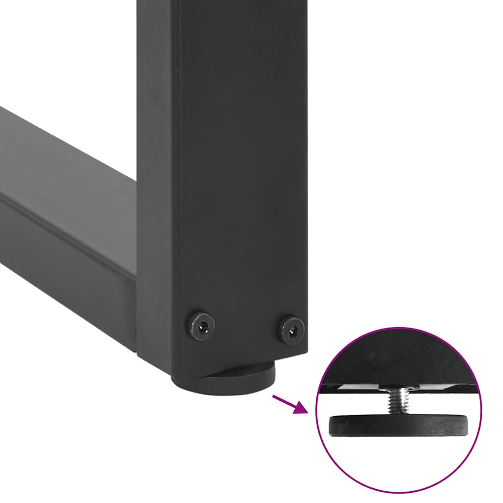 Gambe per tavolo da pranzo forma U 2 pz Antracite 100x(72-73)cm