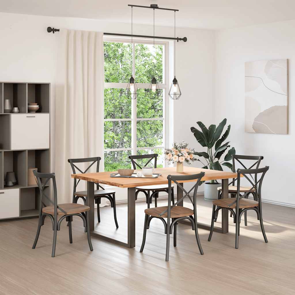 Gambe Tavolo Pranzo a U 2 pz 100x(72-73) cm Acciaio - homemem39