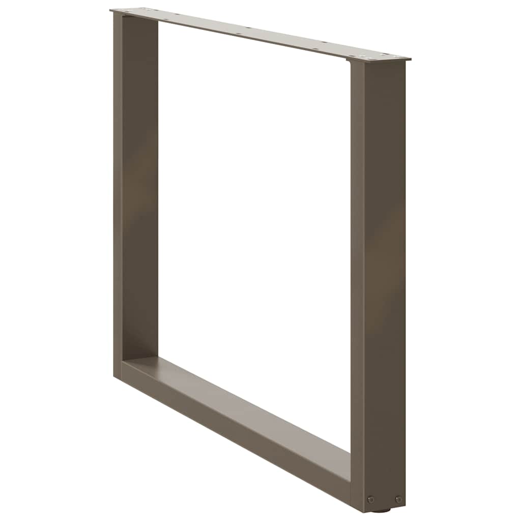 Gambe Tavolo Pranzo a U 2 pz 100x(72-73) cm Acciaio - homemem39