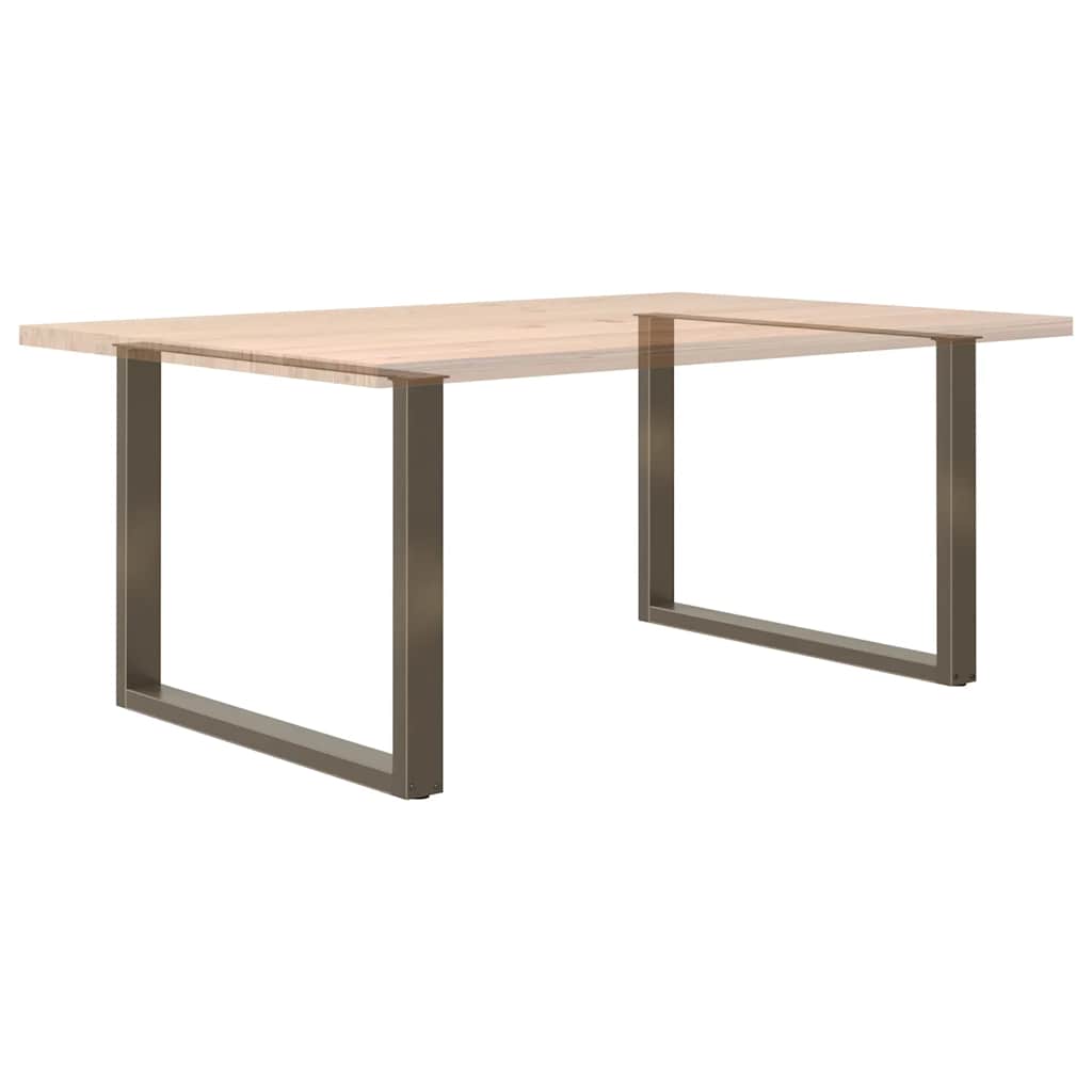 Gambe Tavolo Pranzo a U 2 pz 100x(72-73) cm Acciaio - homemem39
