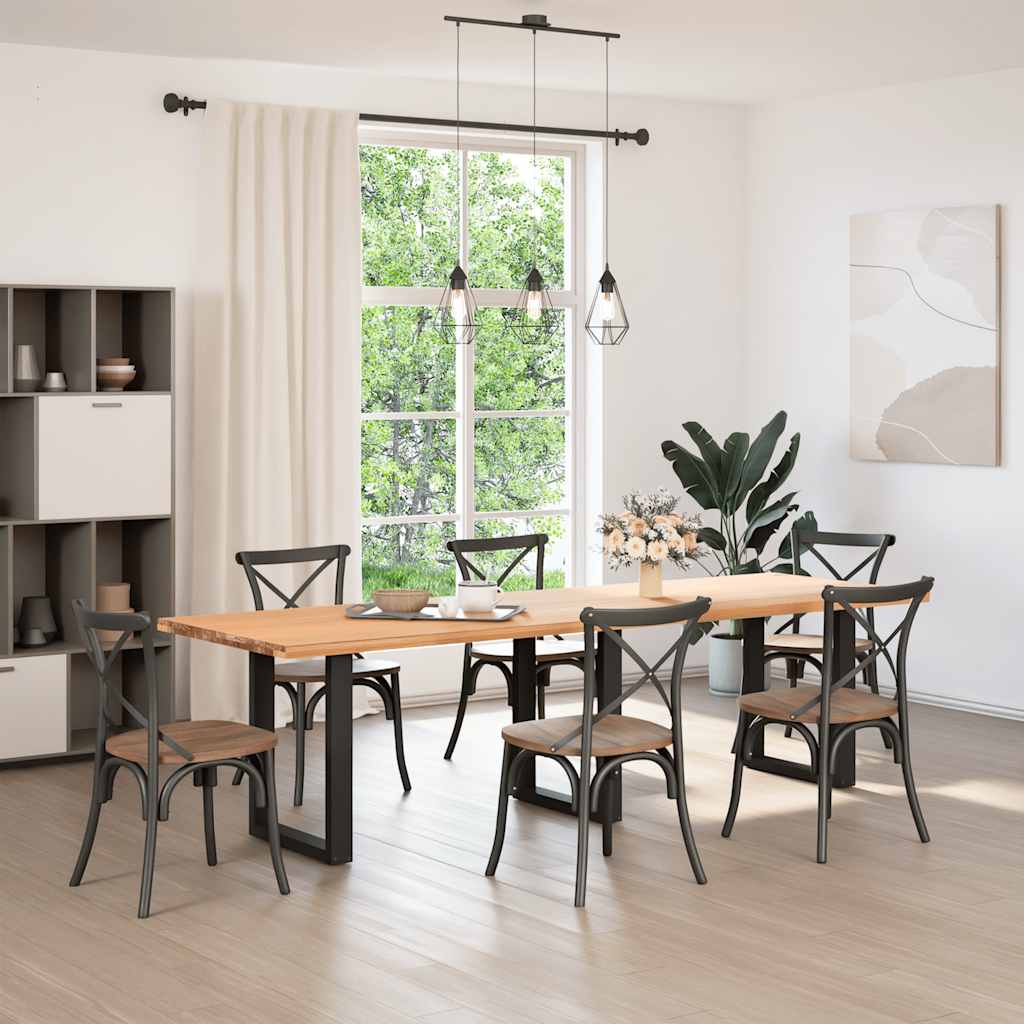 Gambe Tavolino da Caffè a U 3 pz Nero 70x(72-73) cm in Acciaio - homemem39