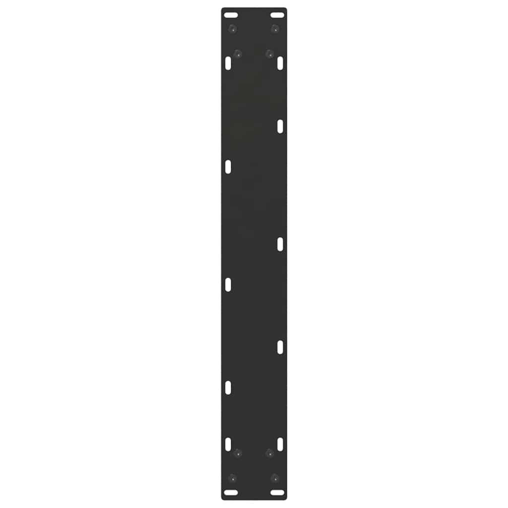 Gambe per tavolo da pranzo a forma di U 3 pz nere 70x(72-73) cm