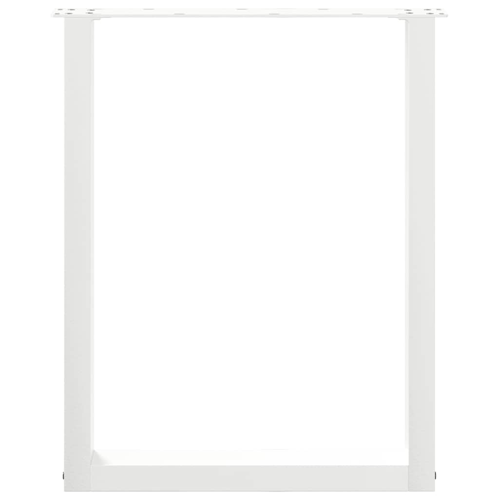 Gambe Tavolino da Caffè a U 3 pz Bianco 70x(72-73) cm Acciaio - homemem39