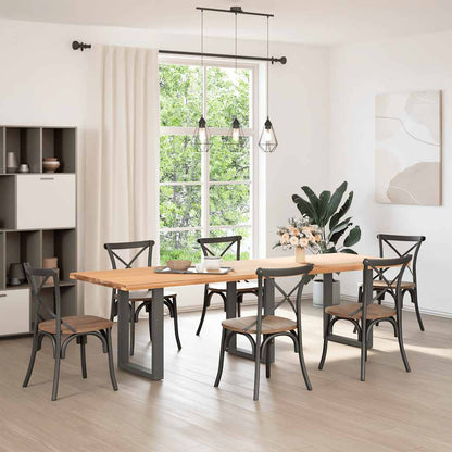 Gambe Tavolino Caffè a U 3 pz Antracite 70x(72-73)cm in Acciaio - homemem39