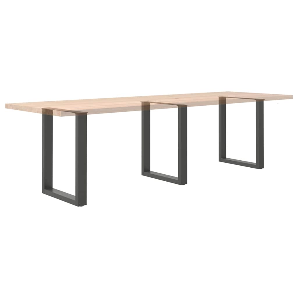 Gambe Tavolino Caffè a U 3 pz Antracite 70x(72-73)cm in Acciaio - homemem39