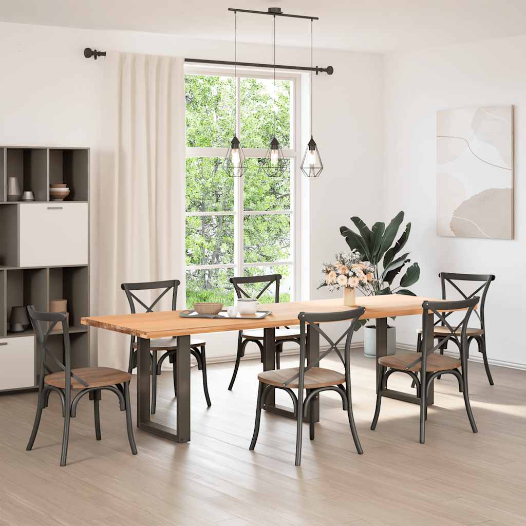 Gambe Tavolino Caffè a U 3 pz Naturale 70x(72-73) cm in Acciaio - homemem39