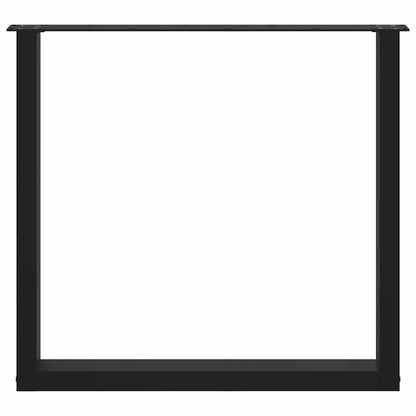 Gambe Tavolino da Caffè a U 3 pz Nero 80x(72-73) cm in Acciaio - homemem39