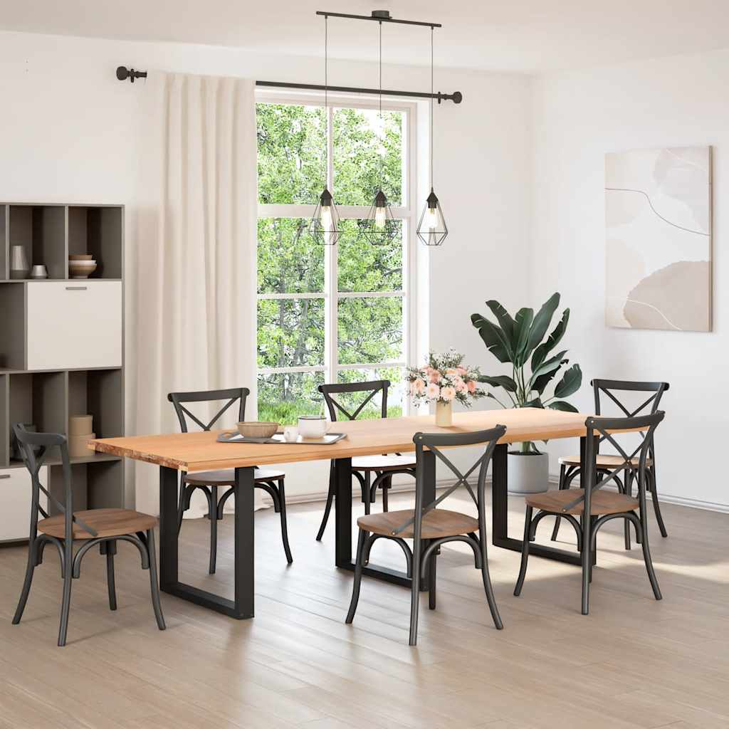Gambe Tavolino da Caffè a U 3 pz Nero 90x(72-73) cm in Acciaio - homemem39