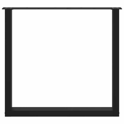 Gambe Tavolino da Caffè a U 3 pz Nero 90x(72-73) cm in Acciaio - homemem39