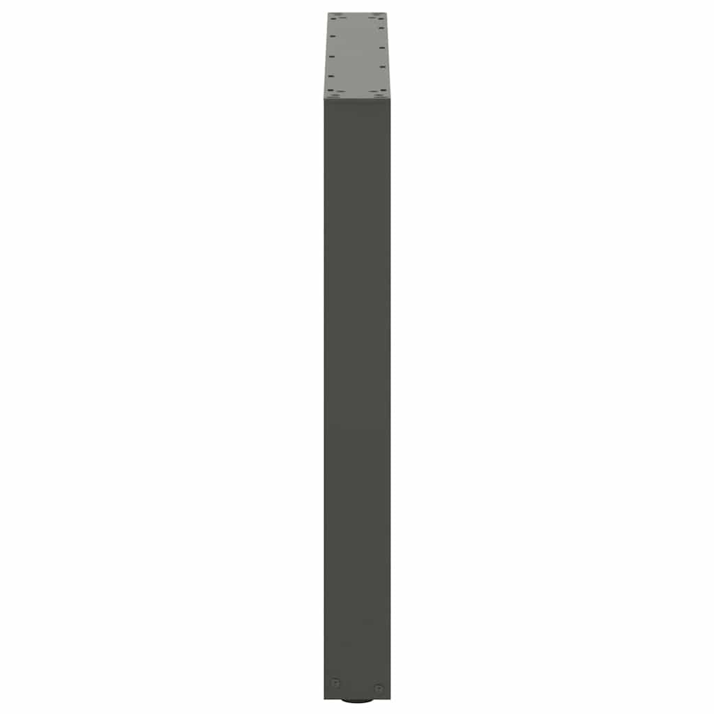 Gambe Tavolino Caffè a U 3 pz Antracite 90x(72-73)cm in Acciaio - homemem39