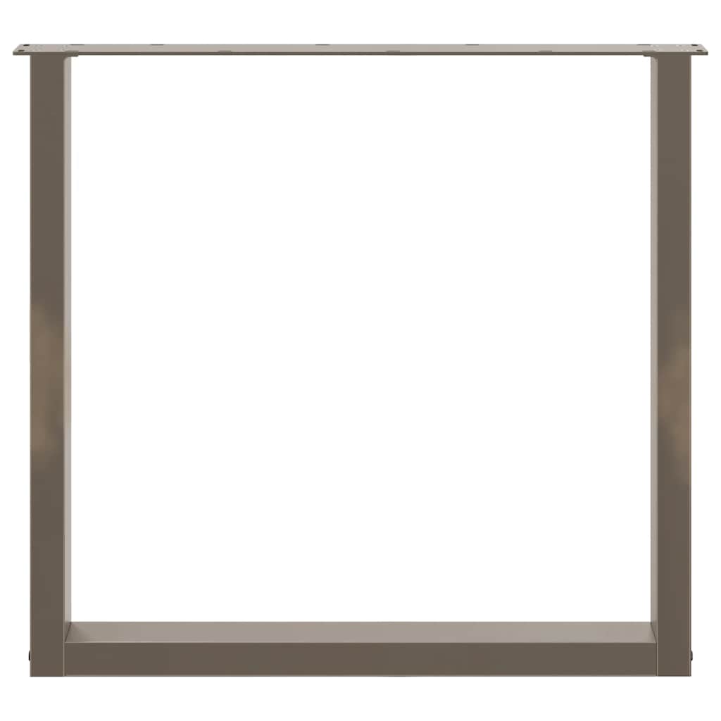 Gambe Tavolino Caffè a U 3 pz Naturale 90x(72-73)cm in Acciaio - homemem39