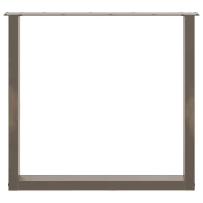 Gambe Tavolino Caffè a U 3 pz Naturale 90x(72-73)cm in Acciaio - homemem39