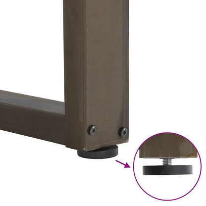 Gambe per tavolo da pranzo forma U 3 pz naturale 90x(72-73) cm