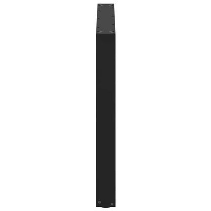 Gambe per tavolo da pranzo a forma di U 3 pz nere 100x(72-73)cm
