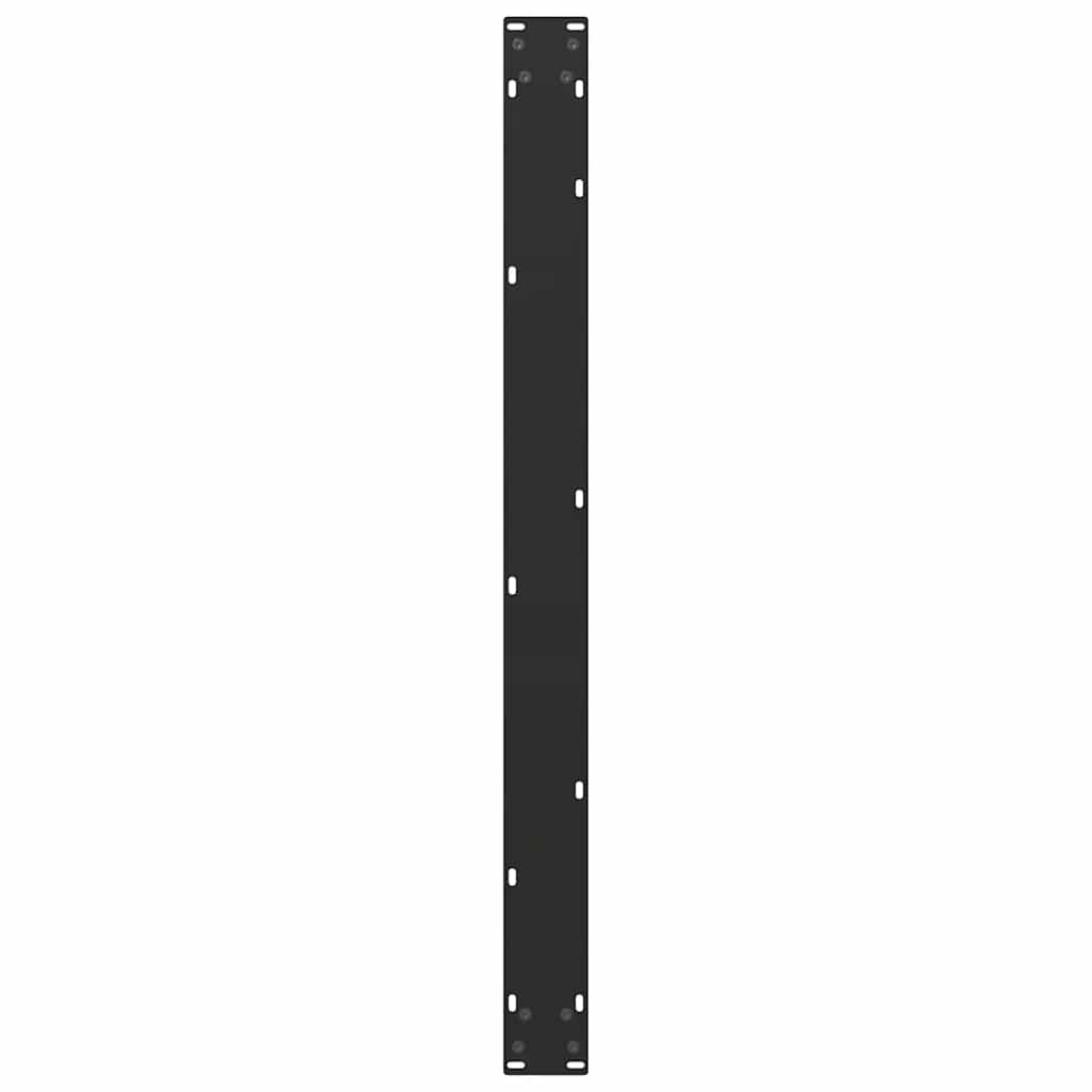 Gambe Tavolo Pranzo a U 2 pz Nero 100x(72-73) cm Acciaio - homemem39
