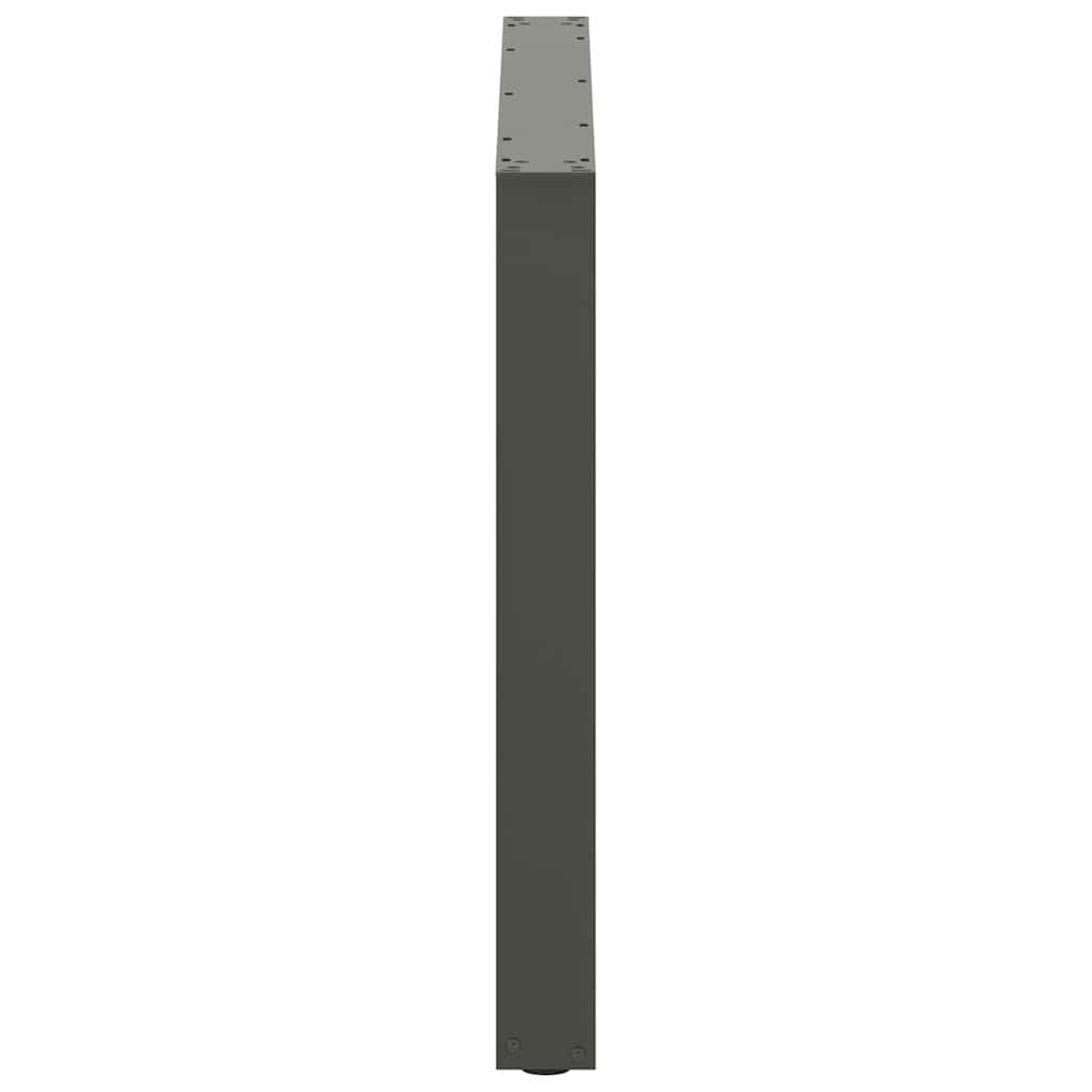 Gambe Tavolo Pranzo a U 2 pz Antracite 100x(72-73)cm in Acciaio - homemem39