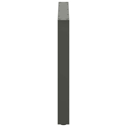 Gambe Tavolo Pranzo a U 2 pz Antracite 100x(72-73)cm in Acciaio - homemem39