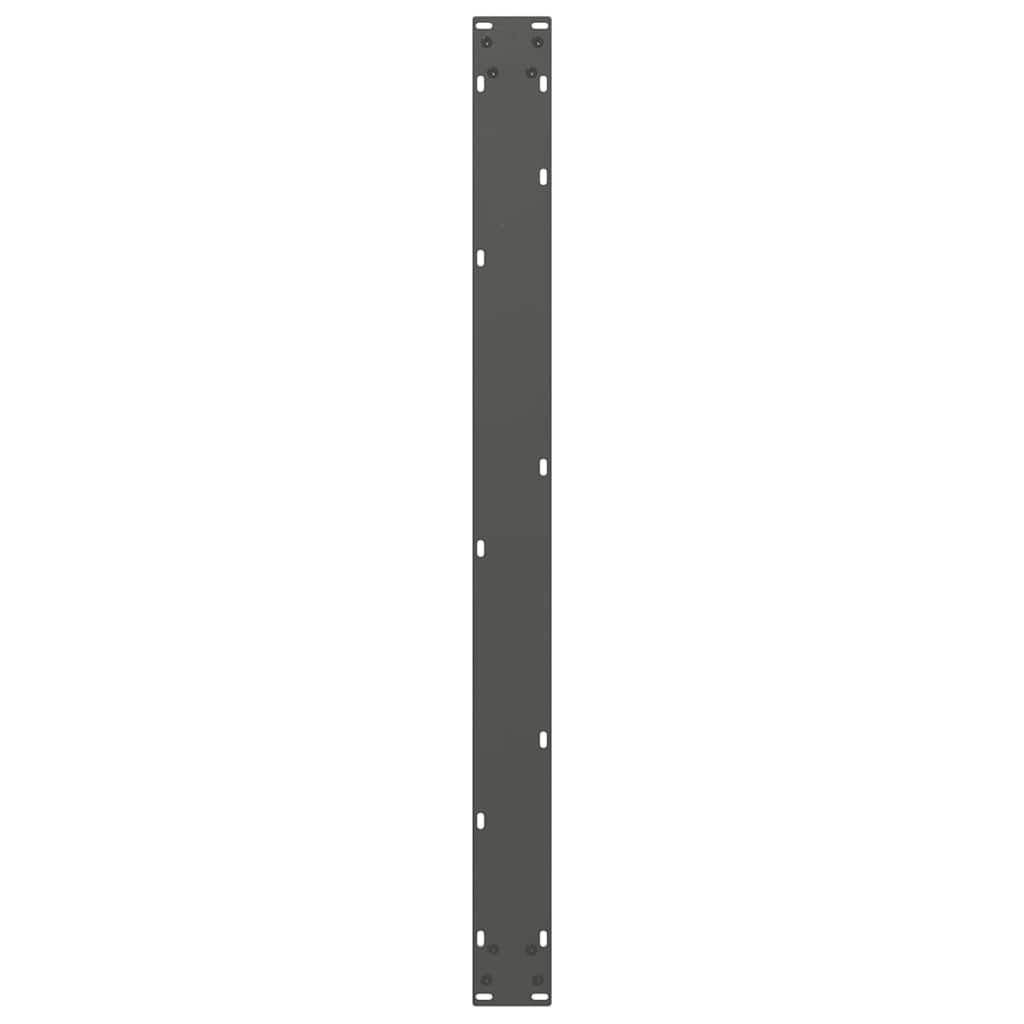 Gambe Tavolo Pranzo a U 2 pz Antracite 100x(72-73)cm in Acciaio - homemem39