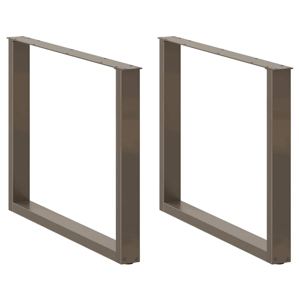 Gambe Tavolo Pranzo a U 3 pz 100x(72-73) cm Acciaio - homemem39