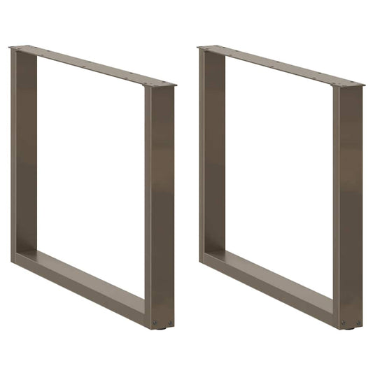 Gambe Tavolo Pranzo a U 3 pz 100x(72-73) cm Acciaio - homemem39