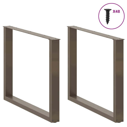 Gambe Tavolo Pranzo a U 3 pz 100x(72-73) cm Acciaio - homemem39