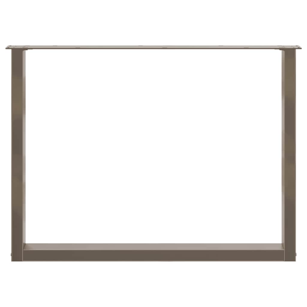 Gambe Tavolo Pranzo a U 3 pz 100x(72-73) cm Acciaio - homemem39