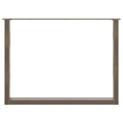 Gambe Tavolo Pranzo a U 3 pz 100x(72-73) cm Acciaio - homemem39