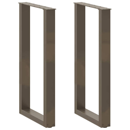 Gambe Tavolino Caffè a U 2 pz 40x(90-91) cm in Acciaio - homemem39