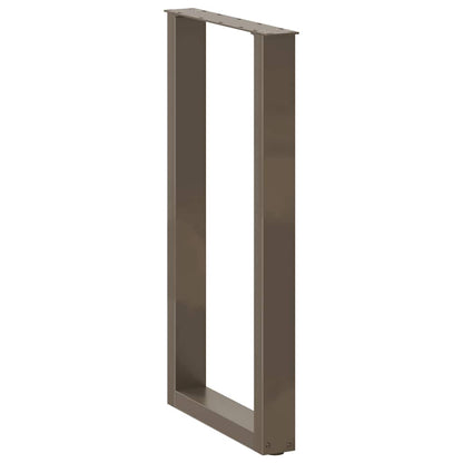Gambe Tavolino Caffè a U 2 pz 40x(90-91) cm in Acciaio - homemem39