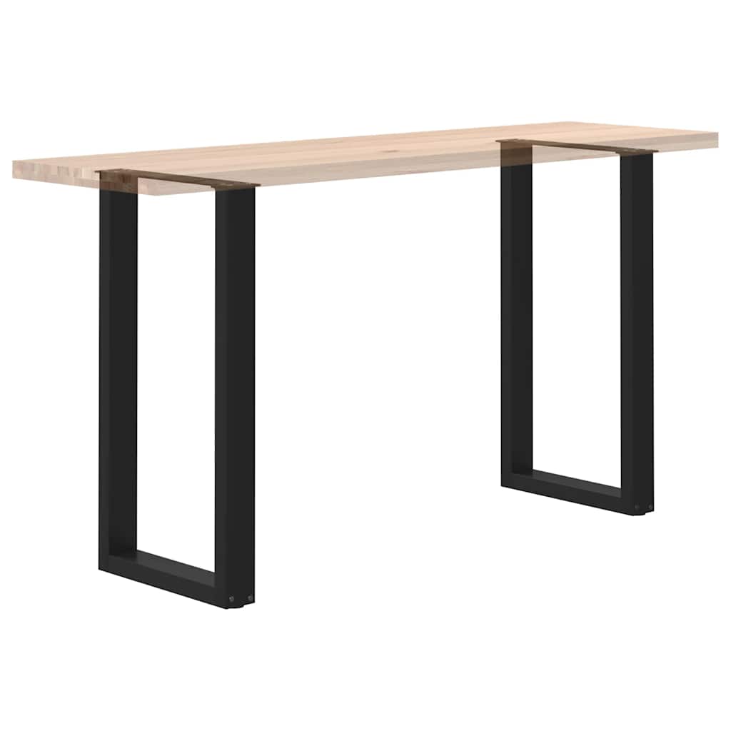Gambe per tavolo da bar a forma di U 2 pz nere 50x(90-91) cm