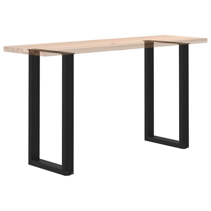 Gambe per tavolo da bar a forma di U 2 pz nere 50x(90-91) cm