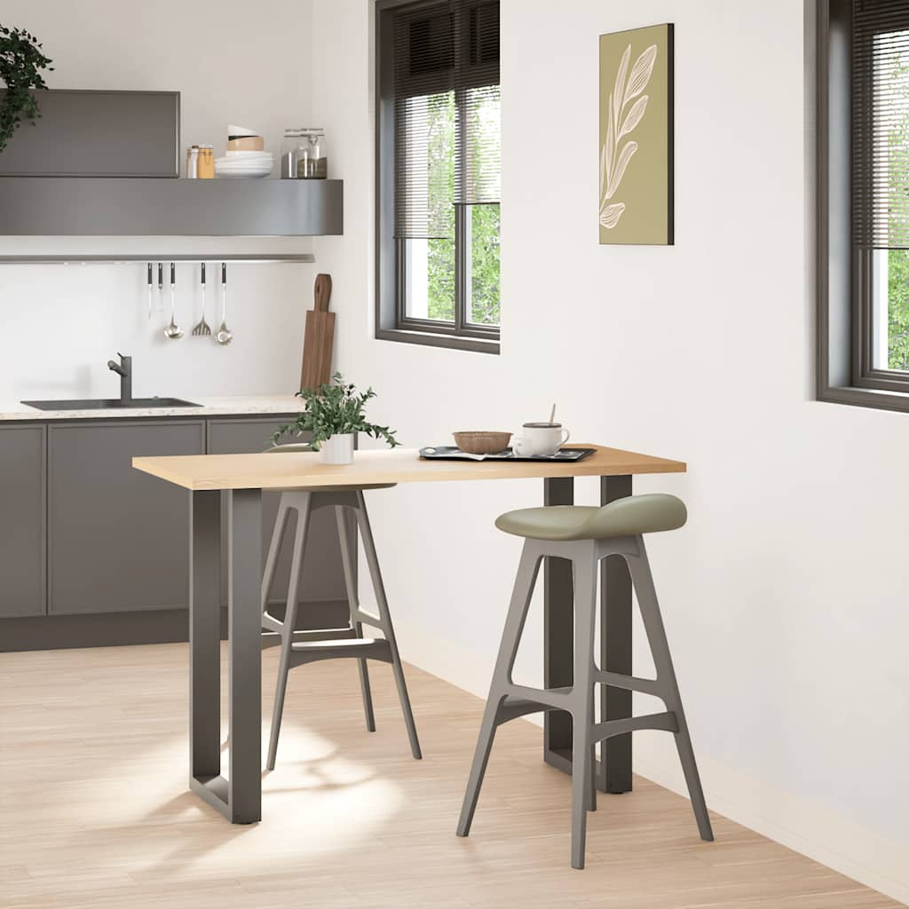 Gambe per tavolo da bar a forma di U 2 pz Antracite 50x(90-91) cm Acciaio