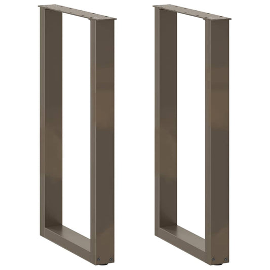 Gambe Tavolino Caffè a U 2 pz 50x(90-91) cm in Acciaio - homemem39