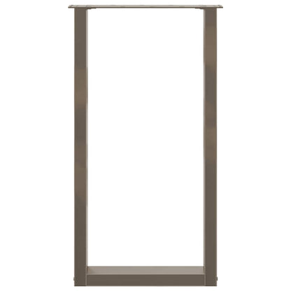 Gambe Tavolino Caffè a U 2 pz 50x(90-91) cm in Acciaio - homemem39