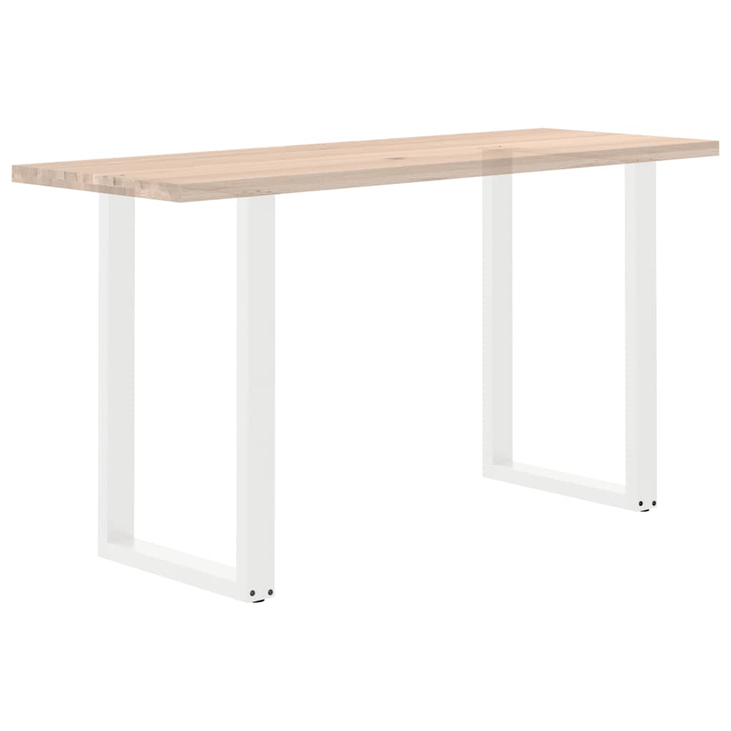 Gambe per tavolo da bar a forma di U 2 pz bianche 60x(90-91) cm