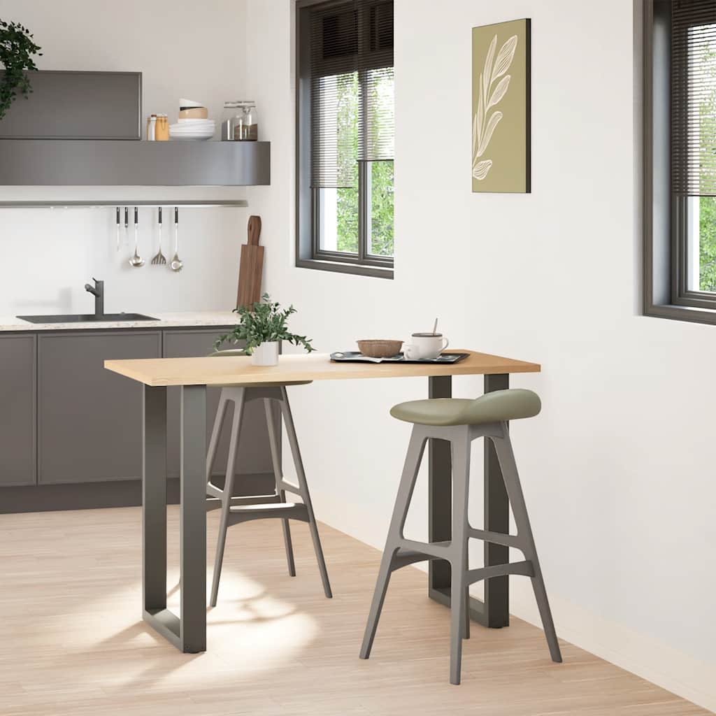 Gambe per tavolo da bar a forma di U 2 pz Antracite 60x(90-91) cm Acciaio