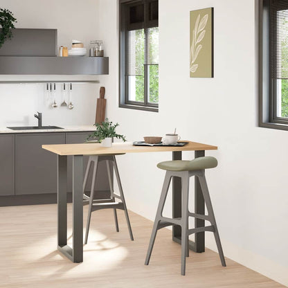 Gambe per tavolo da bar a forma di U 2 pz Antracite 60x(90-91) cm Acciaio