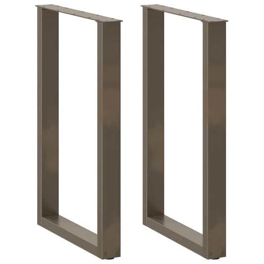 Gambe Tavolino Caffè a U 2 pz 60x(90-91) cm in Acciaio - homemem39