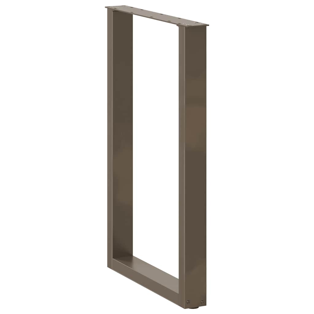 Gambe Tavolino Caffè a U 2 pz 60x(90-91) cm in Acciaio - homemem39