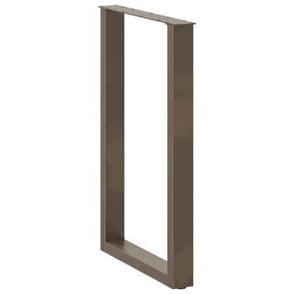 Gambe Tavolino Caffè a U 2 pz 60x(90-91) cm in Acciaio - homemem39
