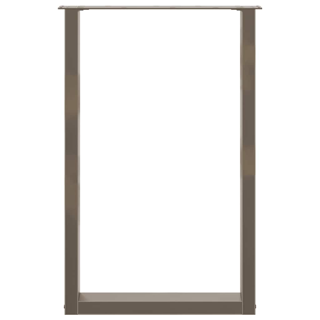 Gambe Tavolino Caffè a U 2 pz 60x(90-91) cm in Acciaio - homemem39