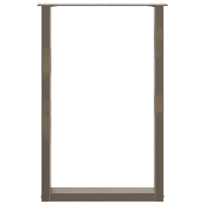 Gambe Tavolino Caffè a U 2 pz 60x(90-91) cm in Acciaio - homemem39