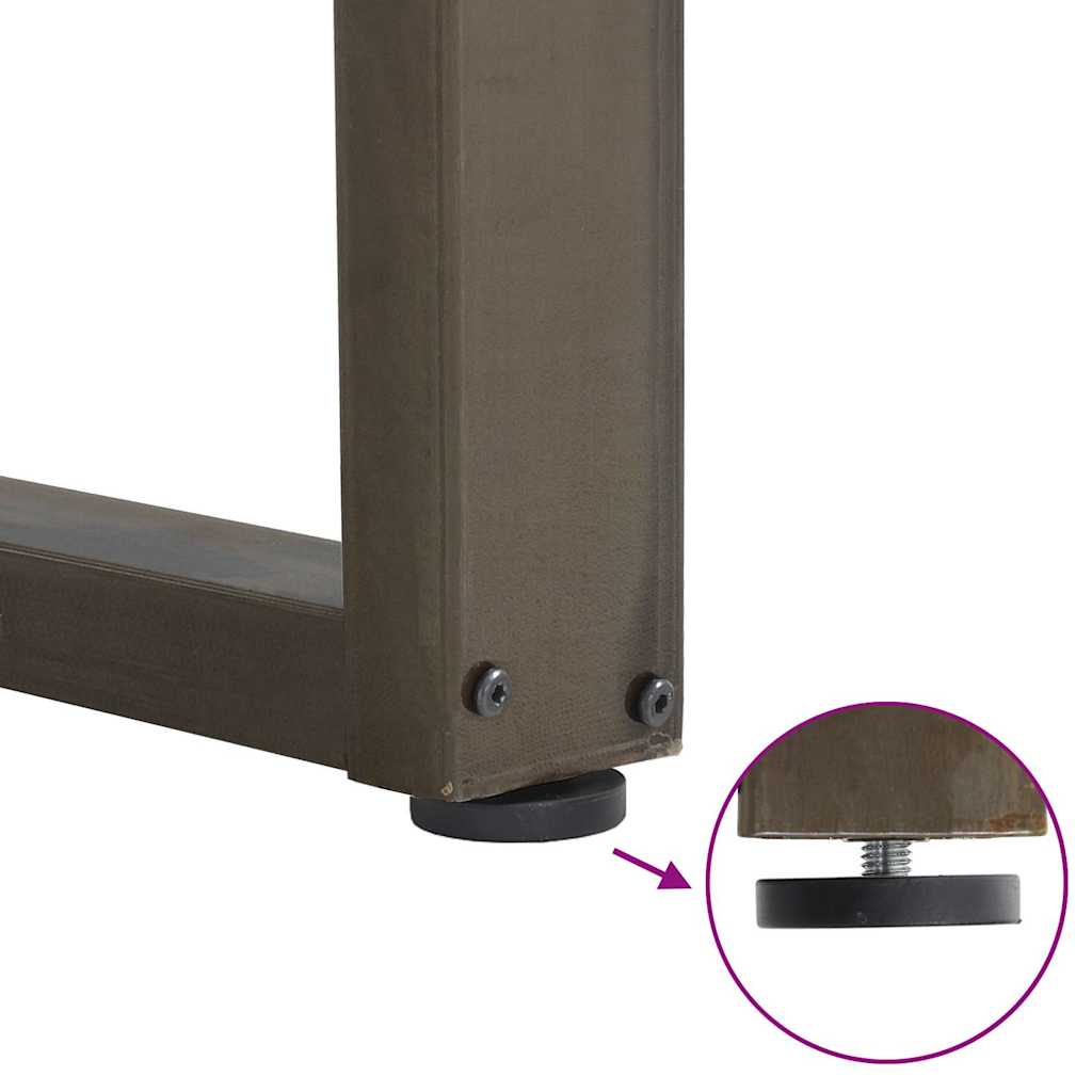 Gambe Tavolino Caffè a U 2 pz 60x(90-91) cm in Acciaio - homemem39