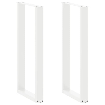 Gambe per tavolo da bar forma U 2 pz bianche 40x(100-101) cm