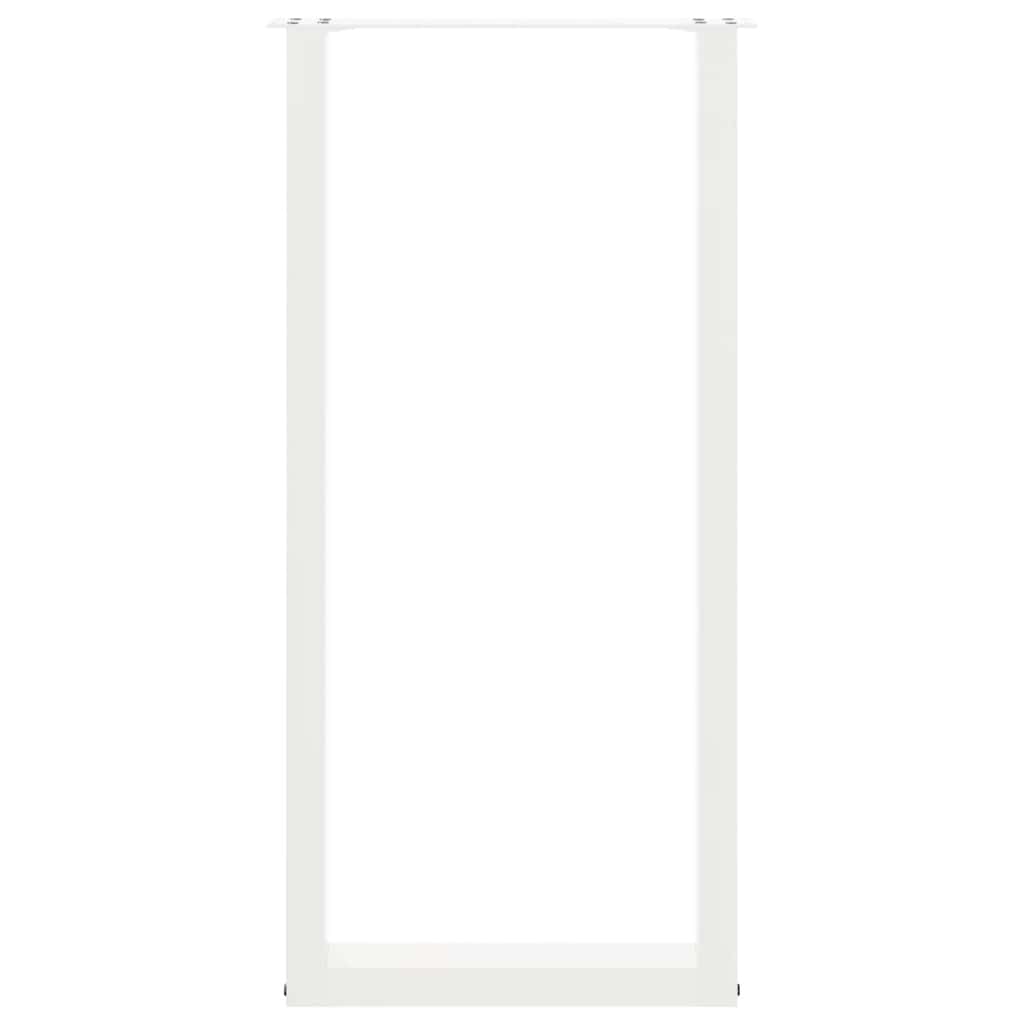 Gambe per tavolo da bar forma U 2 pz bianche 40x(100-101) cm