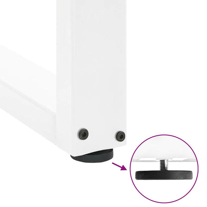 Gambe per tavolo da bar forma U 2 pz bianche 50x(100-101) cm
